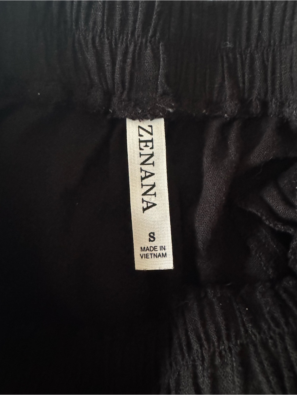 Zenana Black Wide Leg Palazzo Pants Pull On Elastic Waist Pockets S - Picture 3 of 10